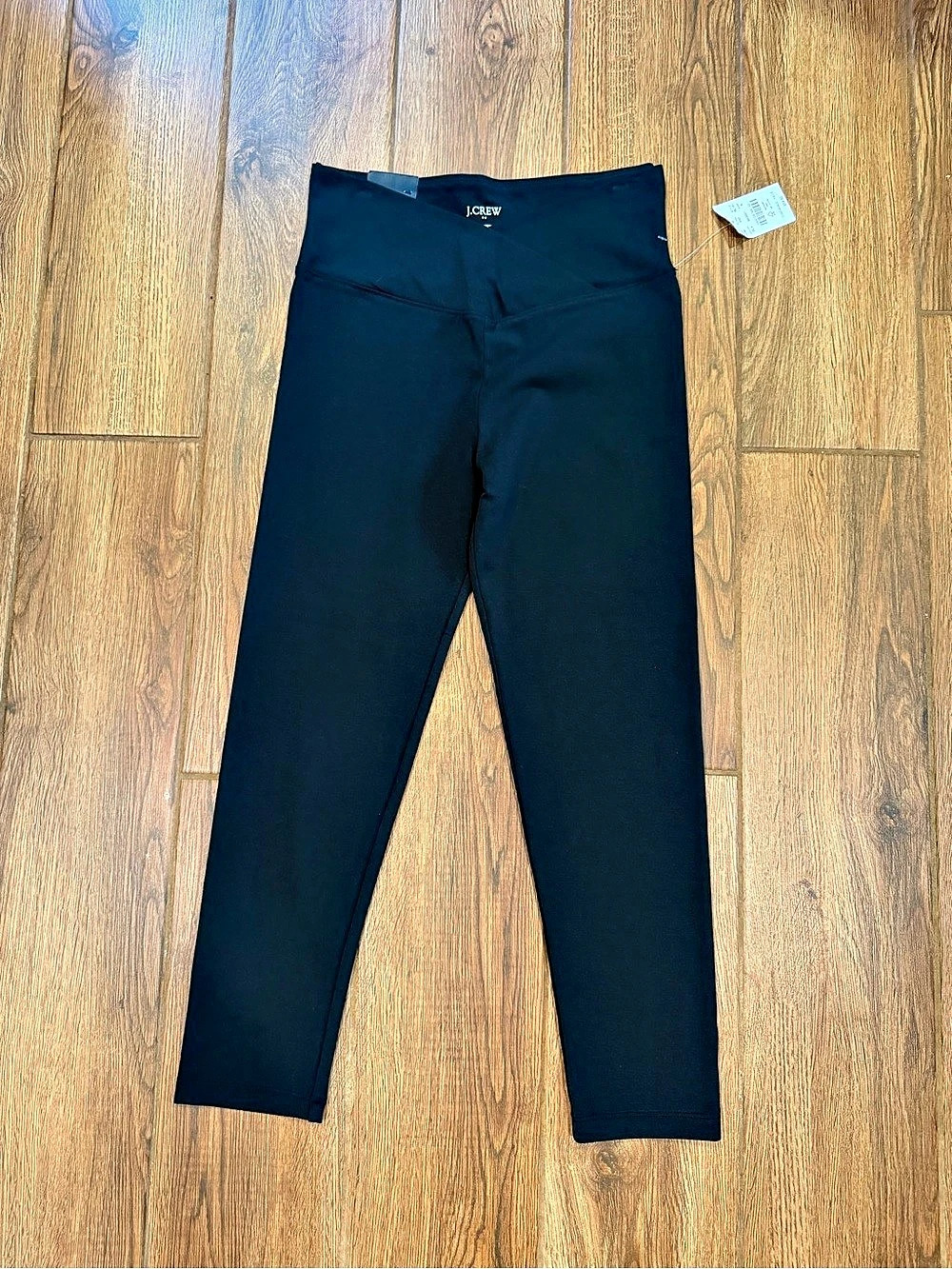 J.Crew Cropped crossover Legging Black Size Small NWT